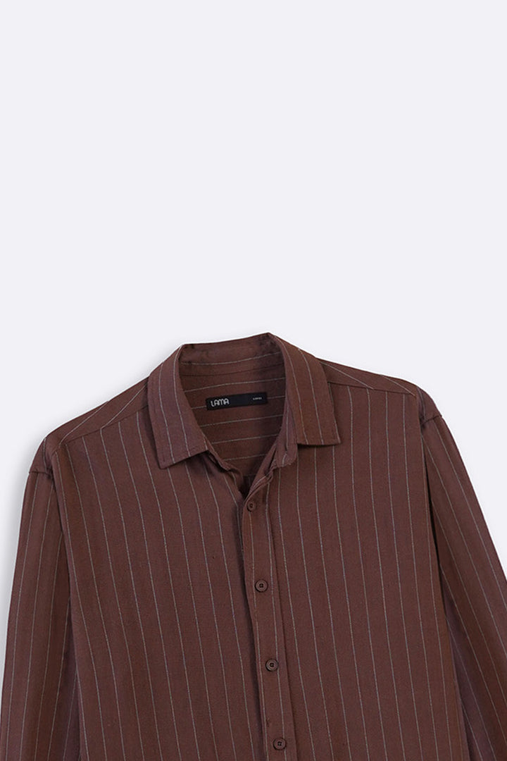 PINSTRIPE SHIRT WITH LINEN