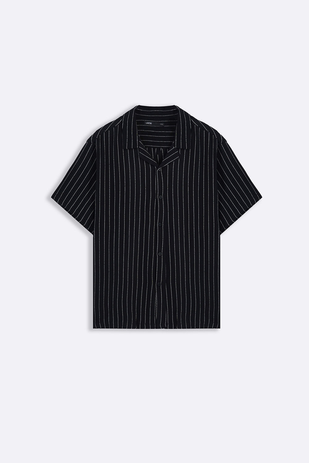 BLACK STRIPED JACQUARD SHIRT