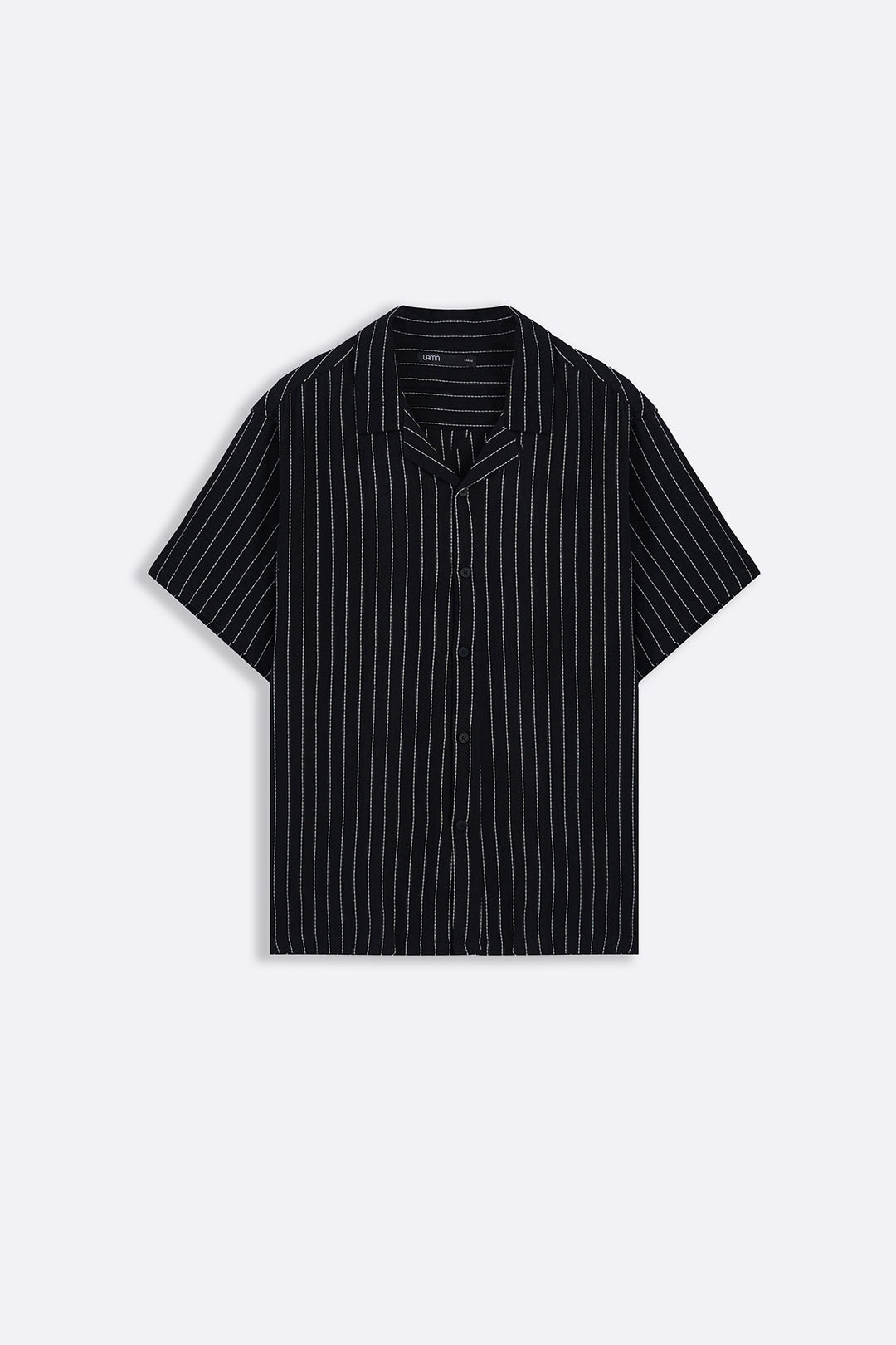 BLACK STRIPED JACQUARD SHIRT