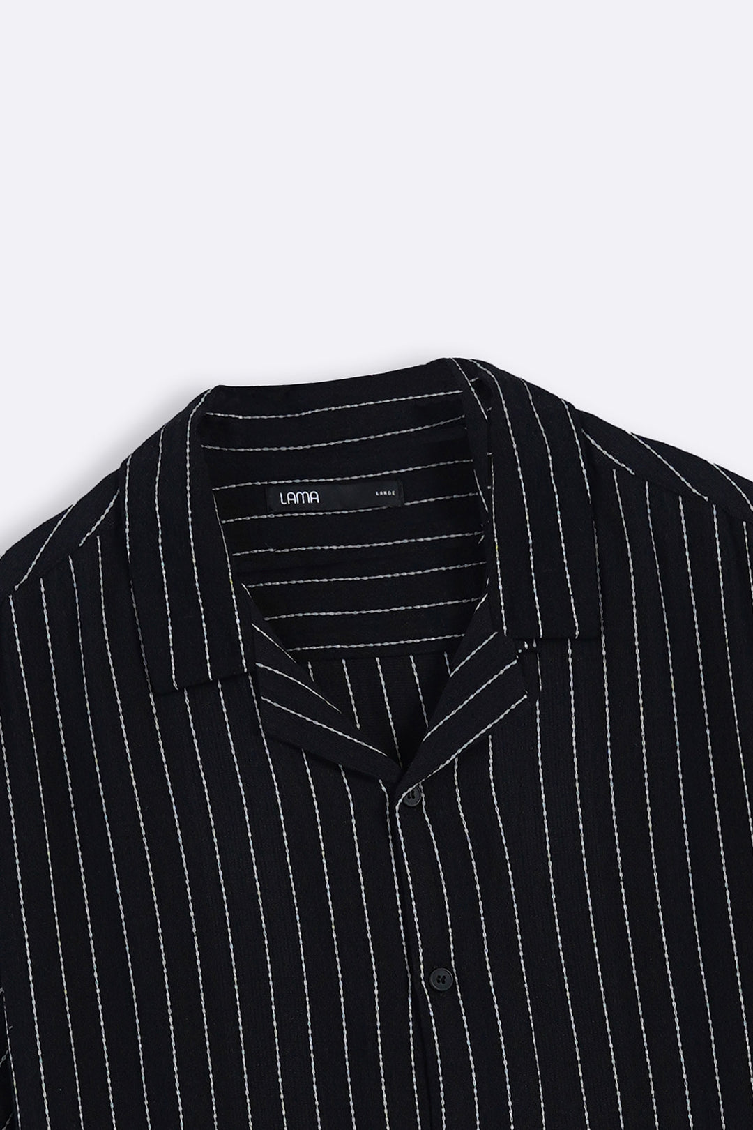 BLACK STRIPED JACQUARD SHIRT