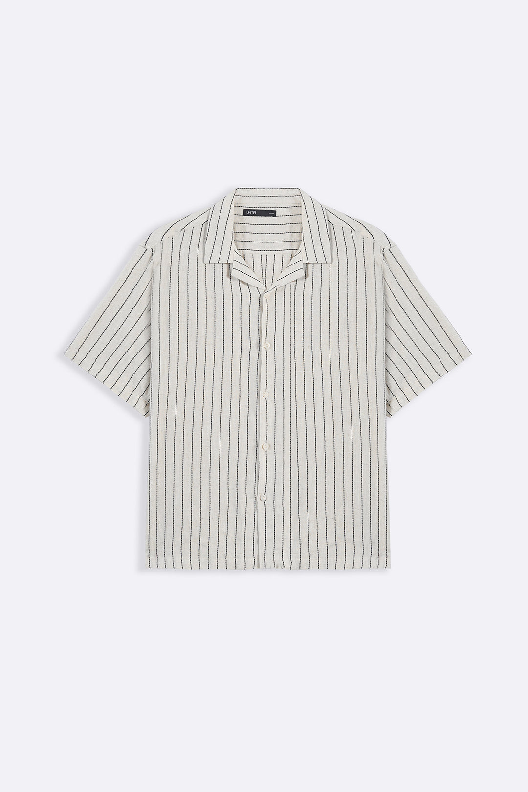 IVORY STRIPED JACQUARD SHIRT