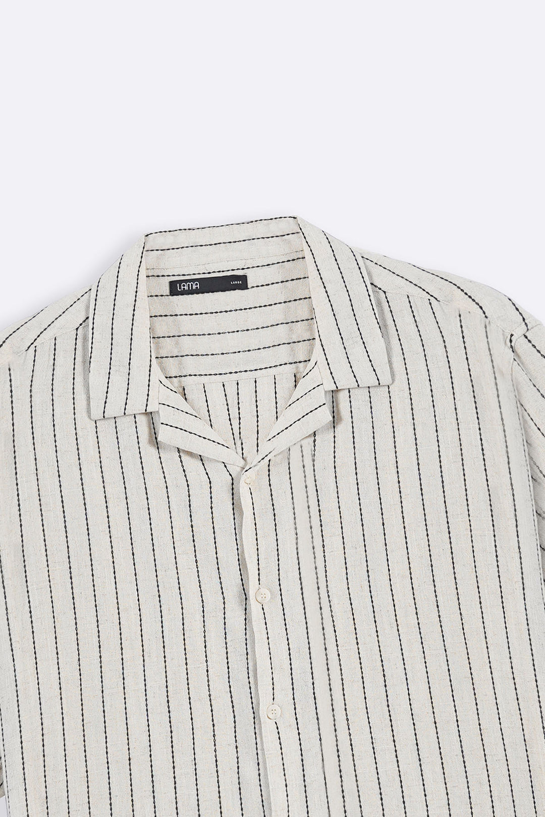 IVORY STRIPED JACQUARD SHIRT