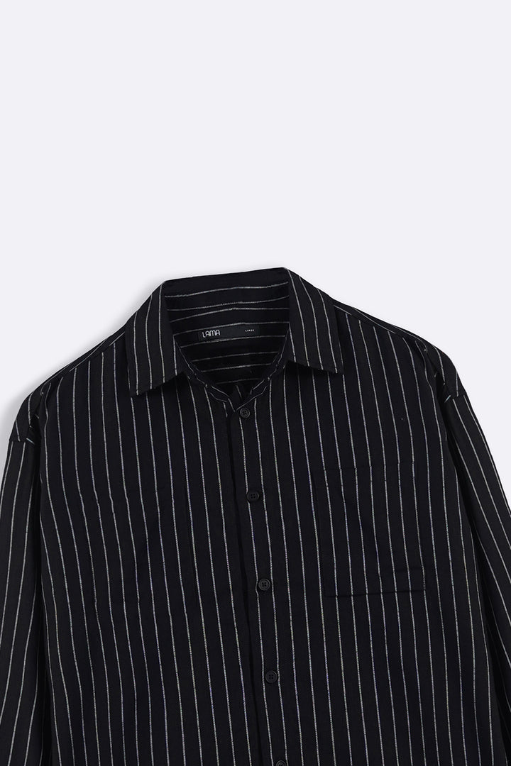 BLACK TENCEL LINEN SHIRT