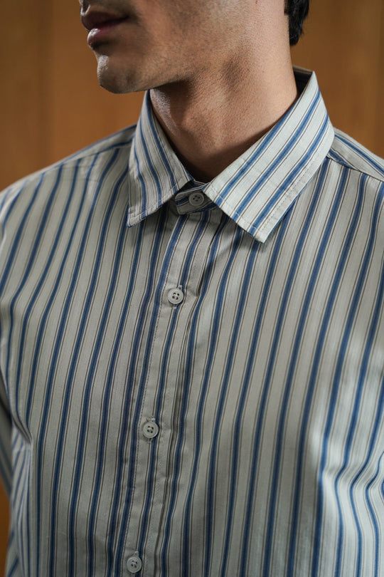 GREY SIGNATURE COTTON SHIRT
