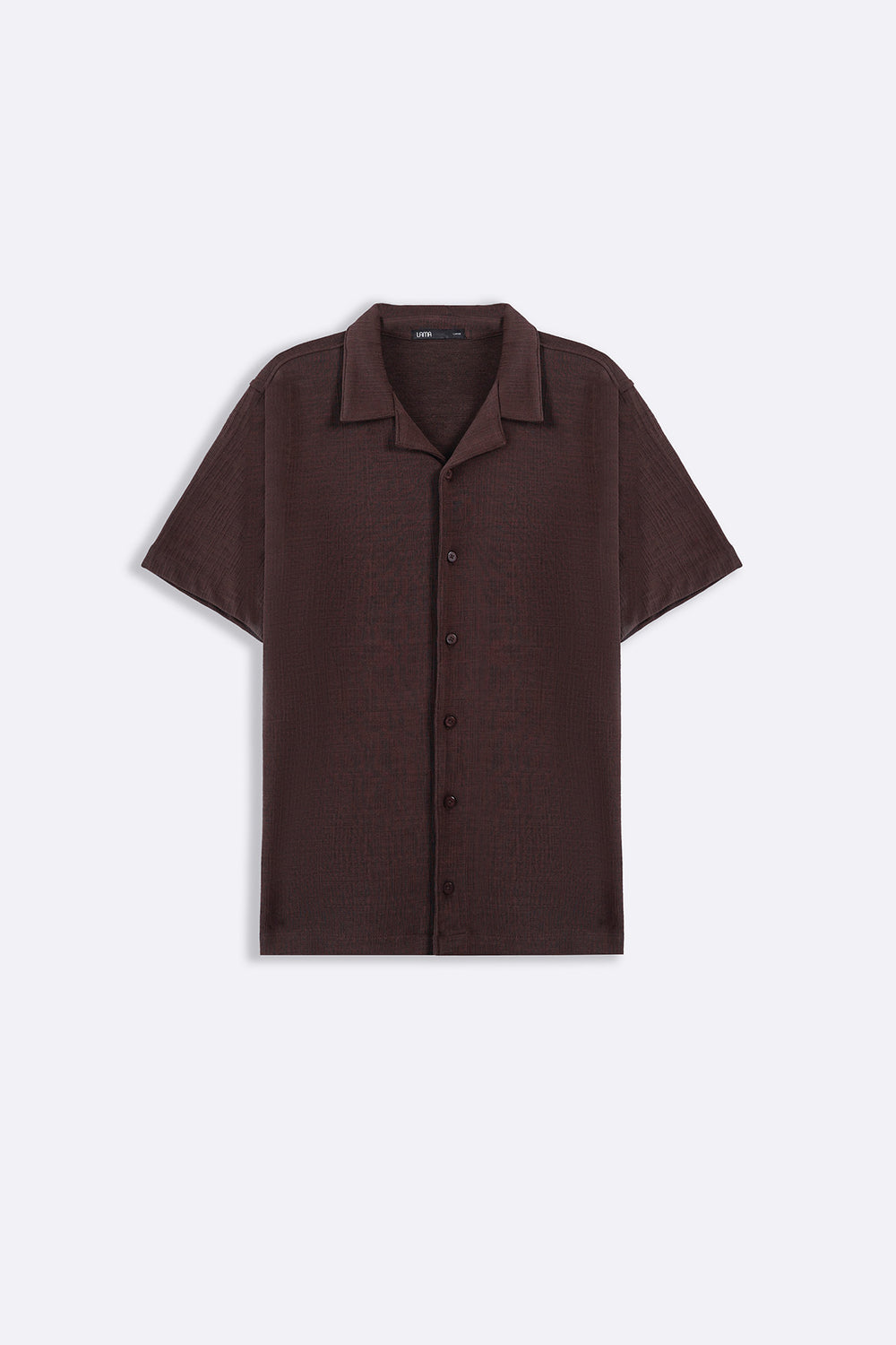 BROWN SEERSUCKER BUTTON DOWN