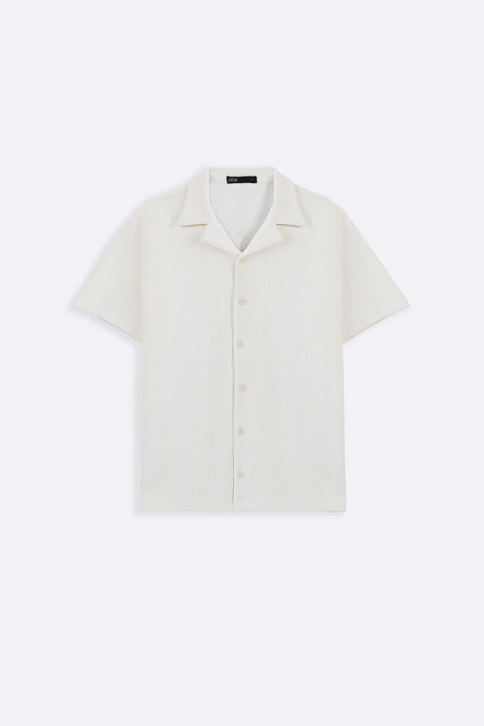 IVORY SEERSUCKER BUTTON DOWN