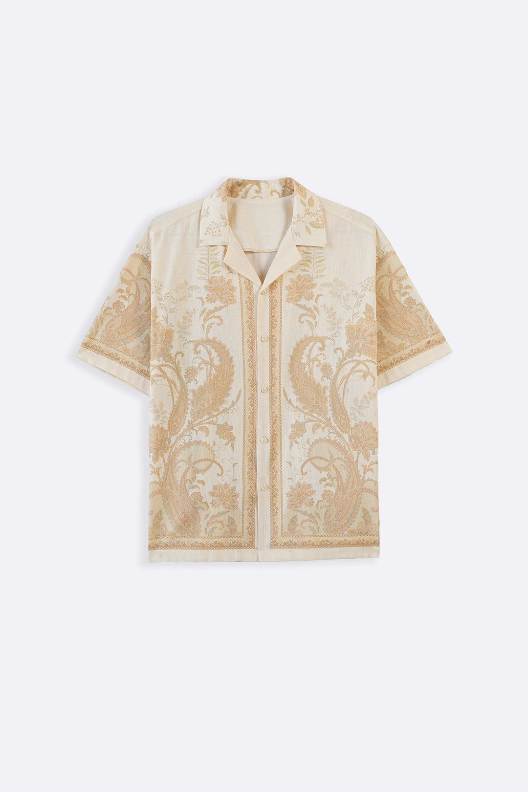 ECRU SLUB PRINTED SHIRT