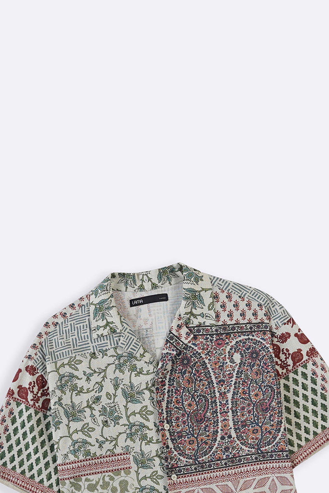 ECRU PRINTED SLUB SHIRT