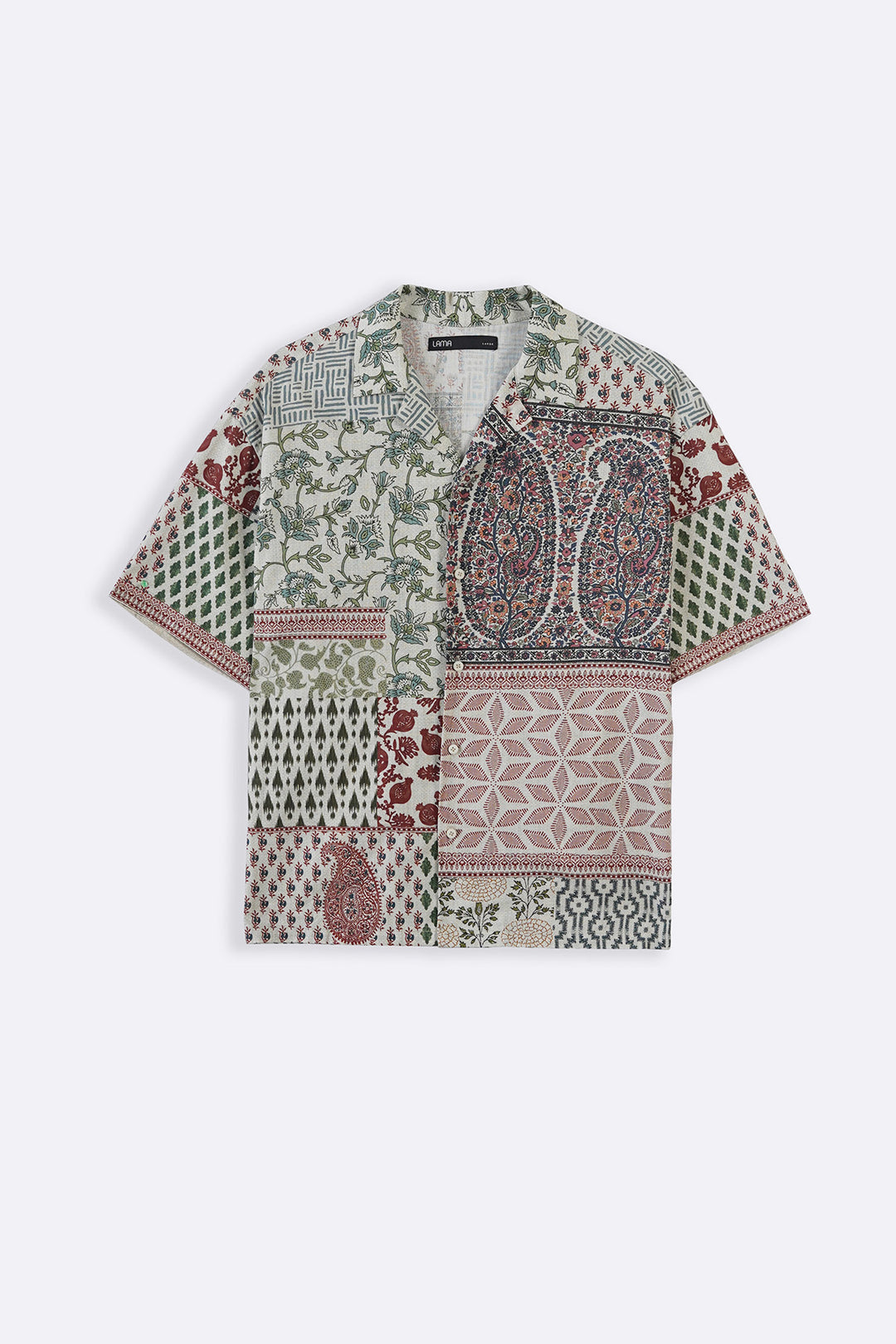 ECRU PRINTED SLUB SHIRT