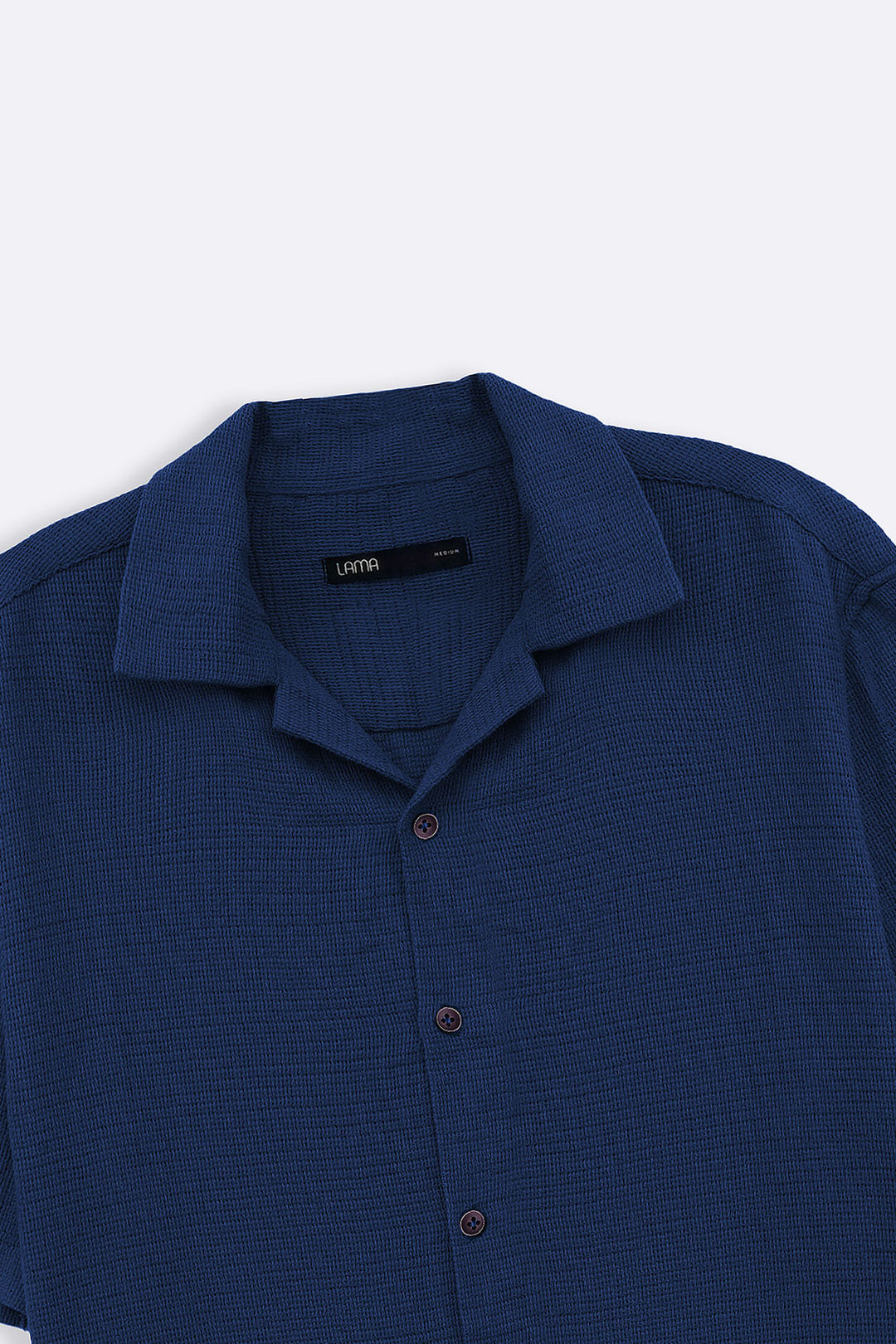 TEAL TEXTURED COTTON SAFARI SHIRT