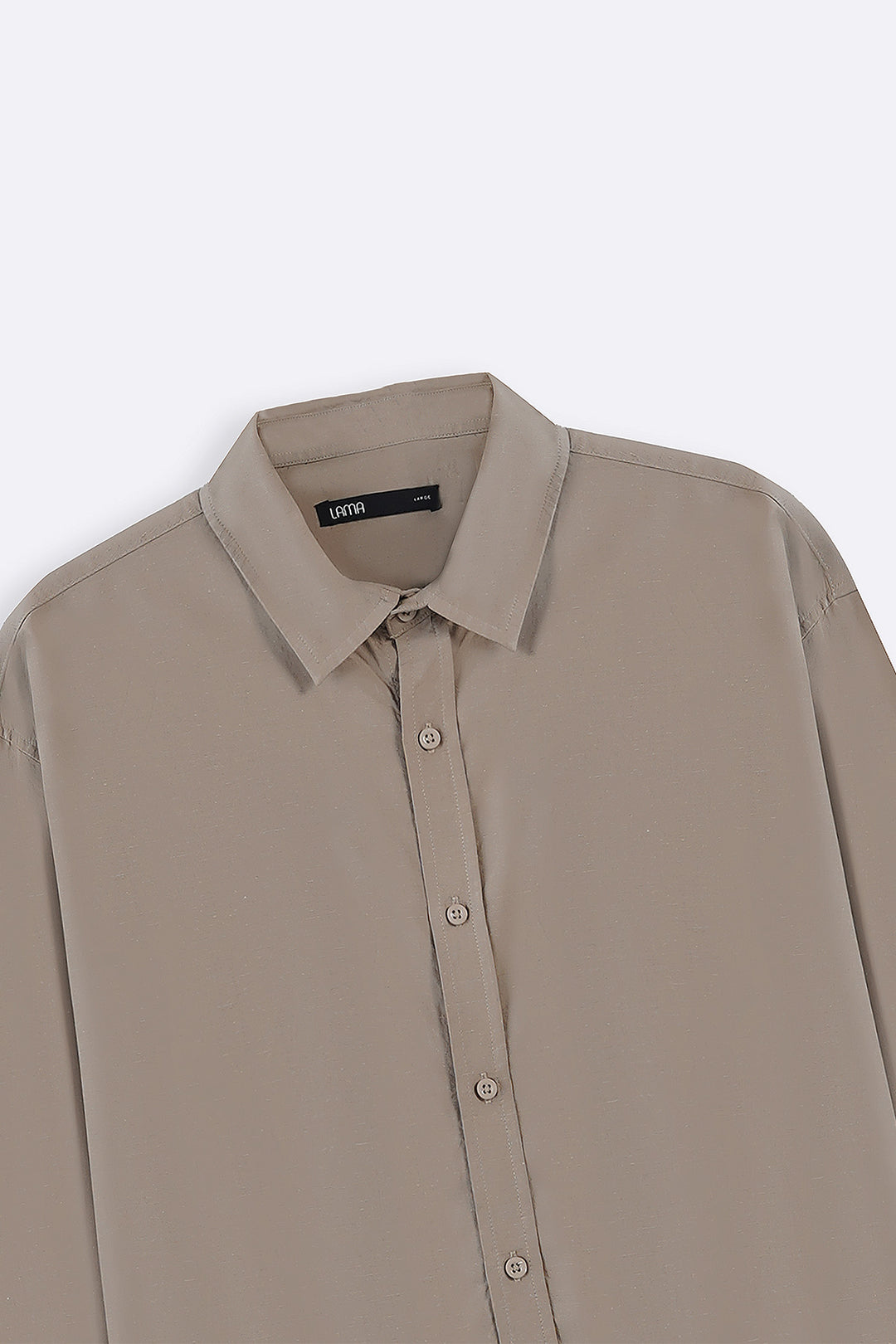 BEIGE SLUB SHIRT WITH LINEN