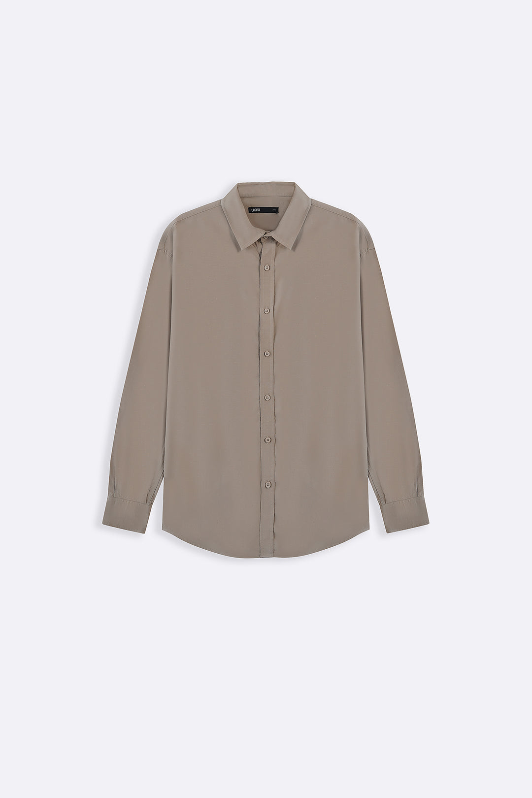 BEIGE SLUB SHIRT WITH LINEN