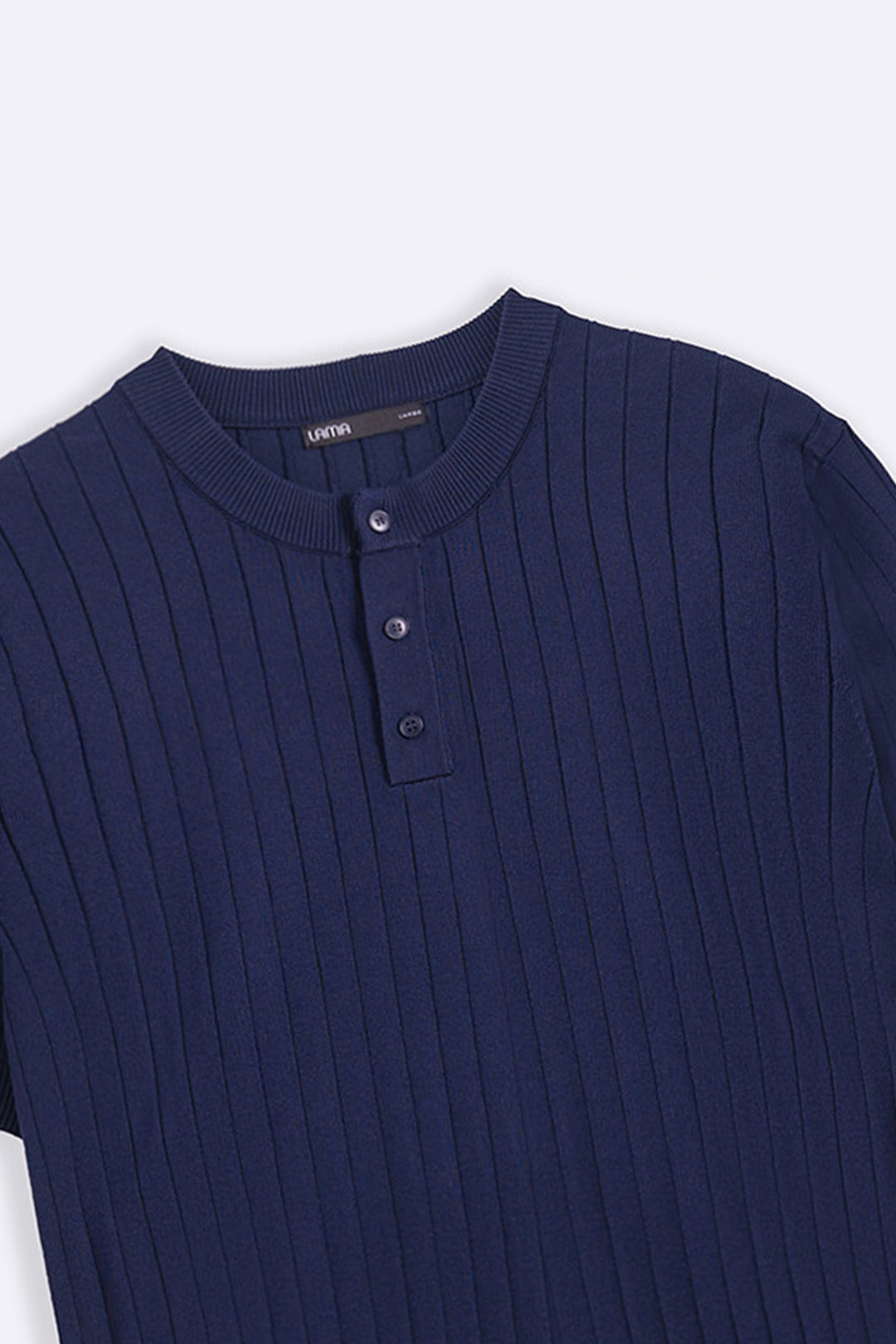 NAVY TEXTURED HENLEY