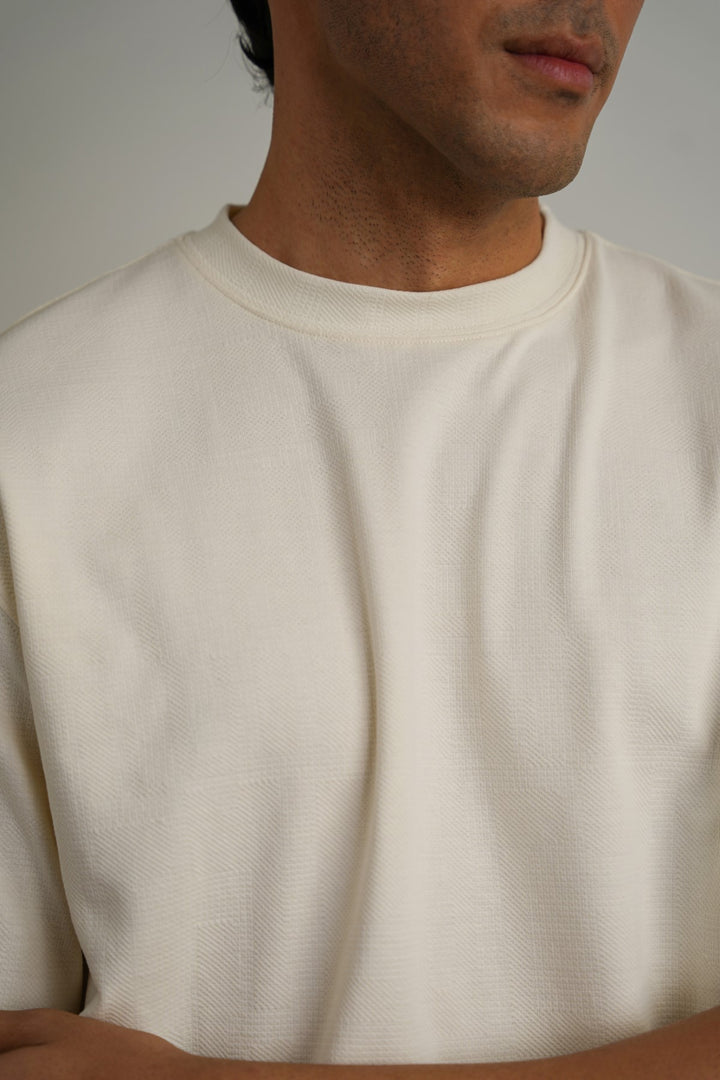 OFF WHITE CLASSIC TEXTURED TEE