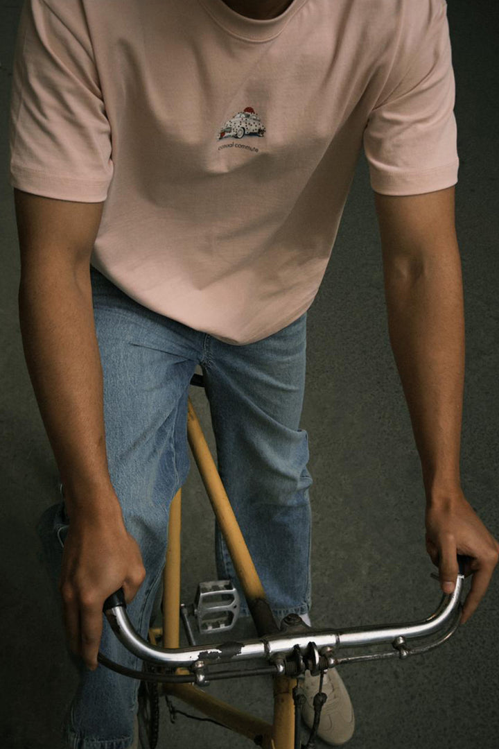LIGHT PINK CASUAL COMMUTE TEE