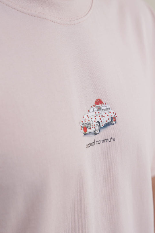 LIGHT PINK CASUAL COMMUTE TEE