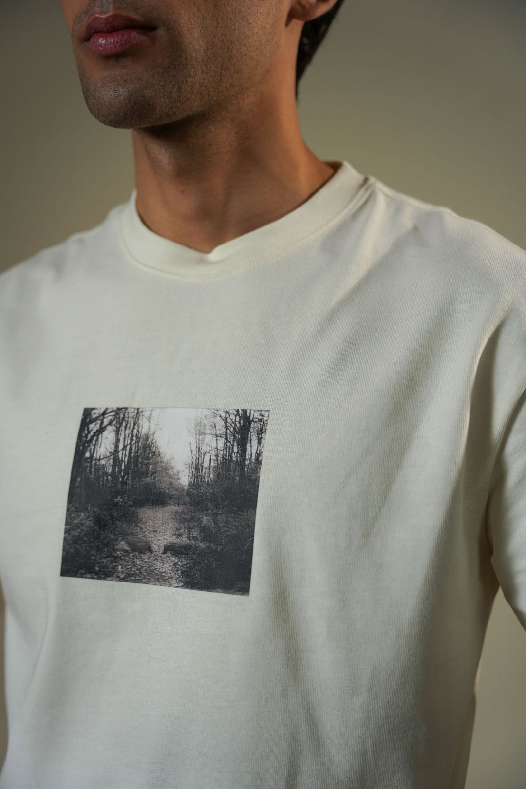 IVORY VINTAGE PRINT TEE