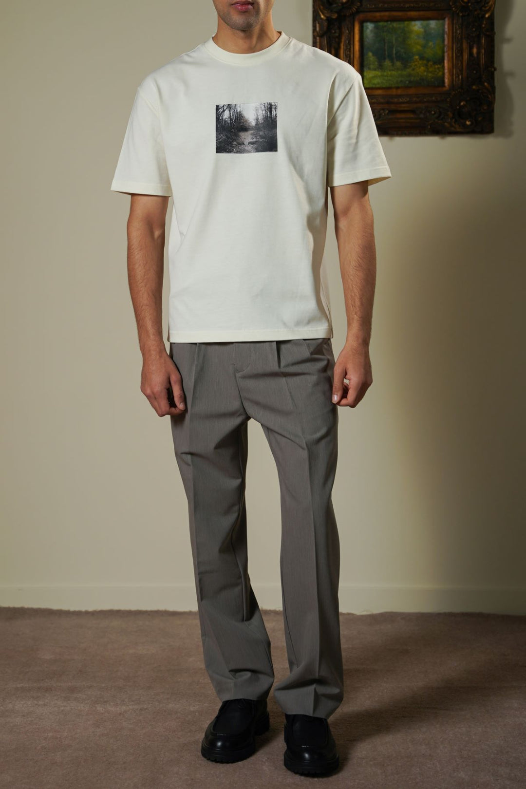 IVORY VINTAGE PRINT TEE