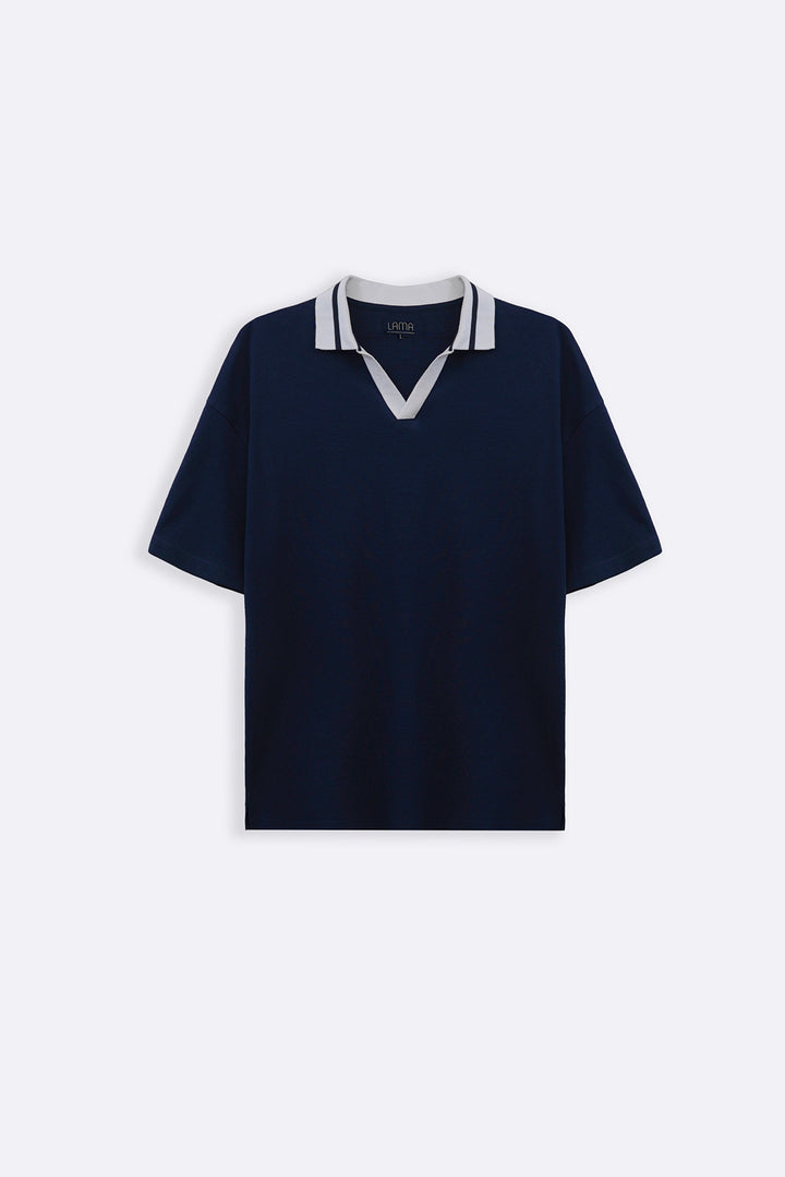 NAVY CASUAL POLO TEE