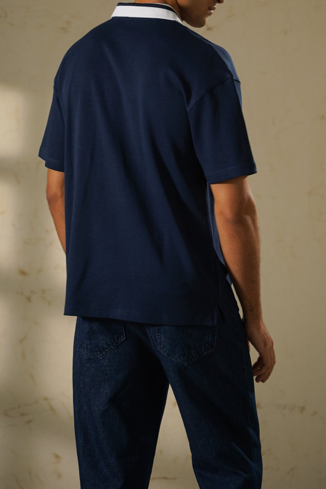 NAVY CASUAL POLO TEE