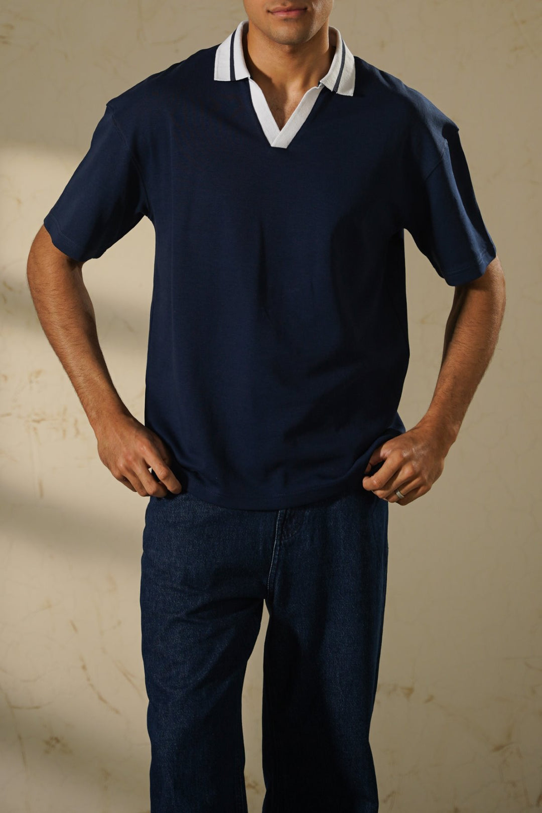 NAVY CASUAL POLO TEE