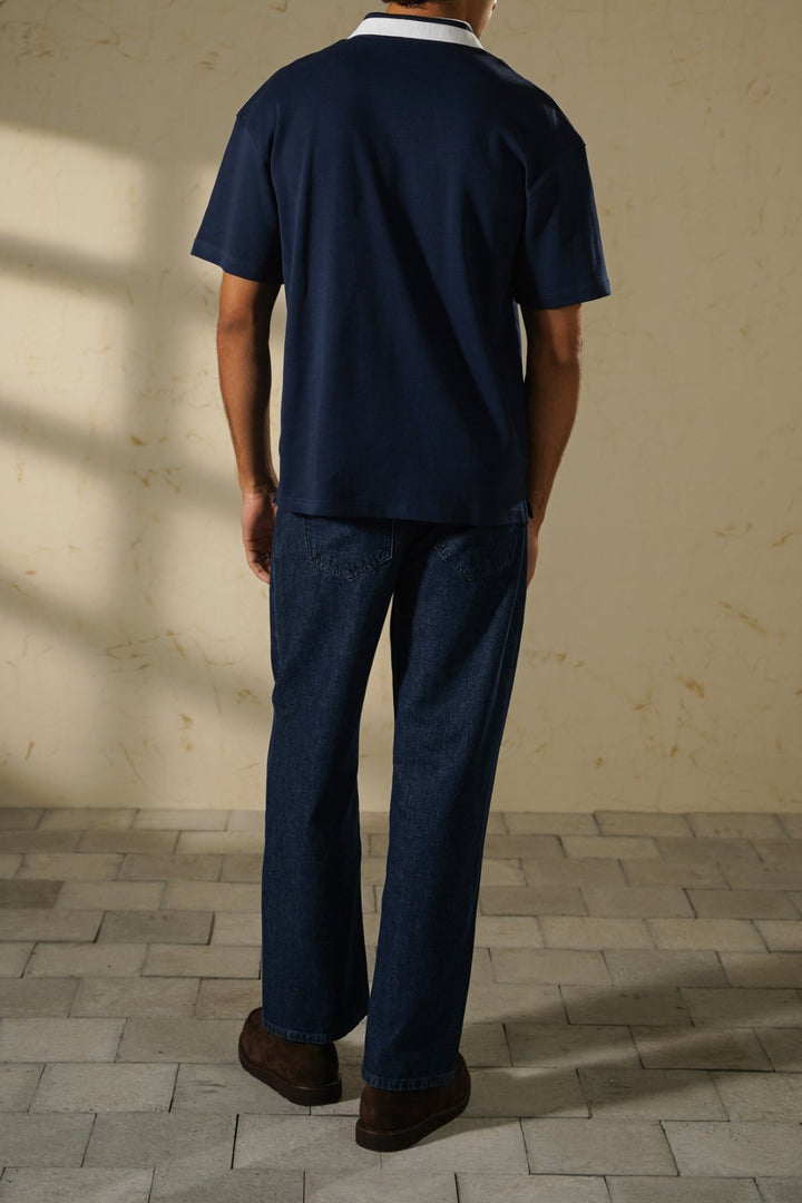 NAVY CASUAL POLO TEE