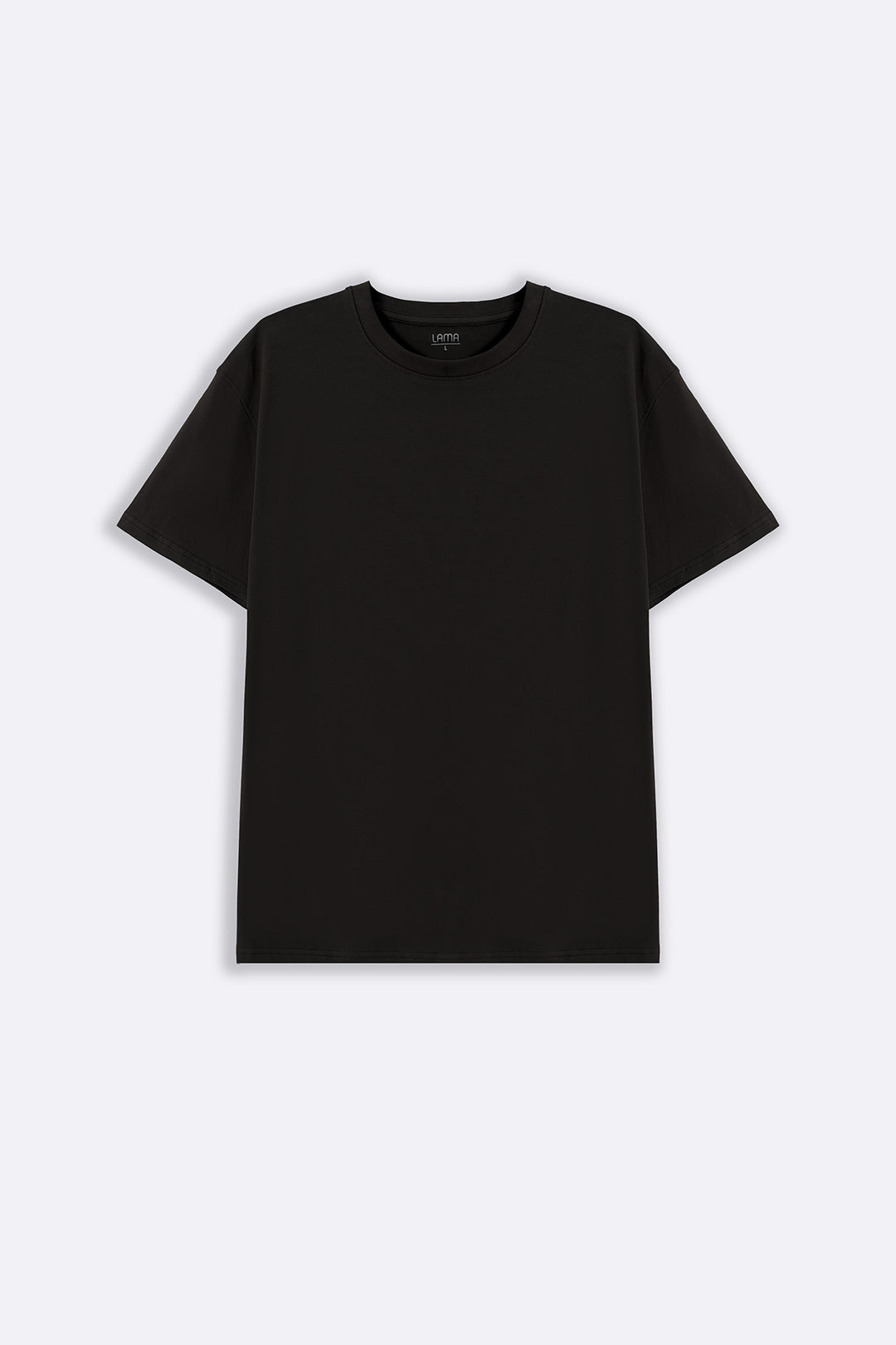 BLACK ESSENTIAL CREW NECK TEE