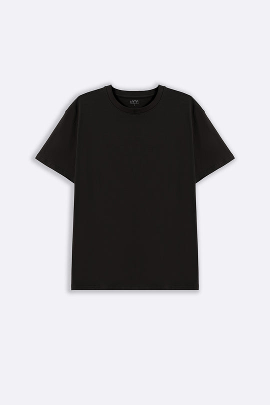 BLACK ESSENTIAL CREW NECK TEE