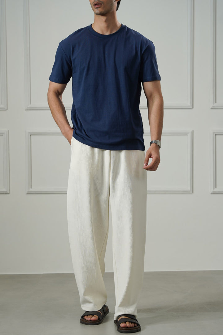 NAVY ESSENTIAL CREW NECK TEE
