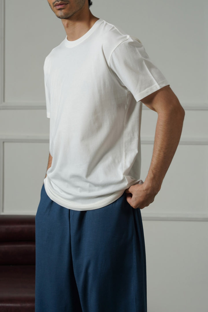 WHITE ESSENTIAL CREW NECK TEE