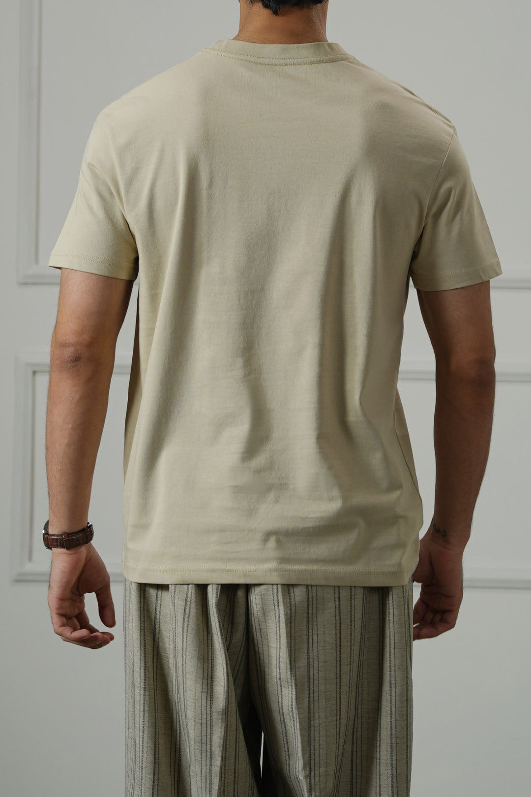 BEIGE SLIMFIT TEE