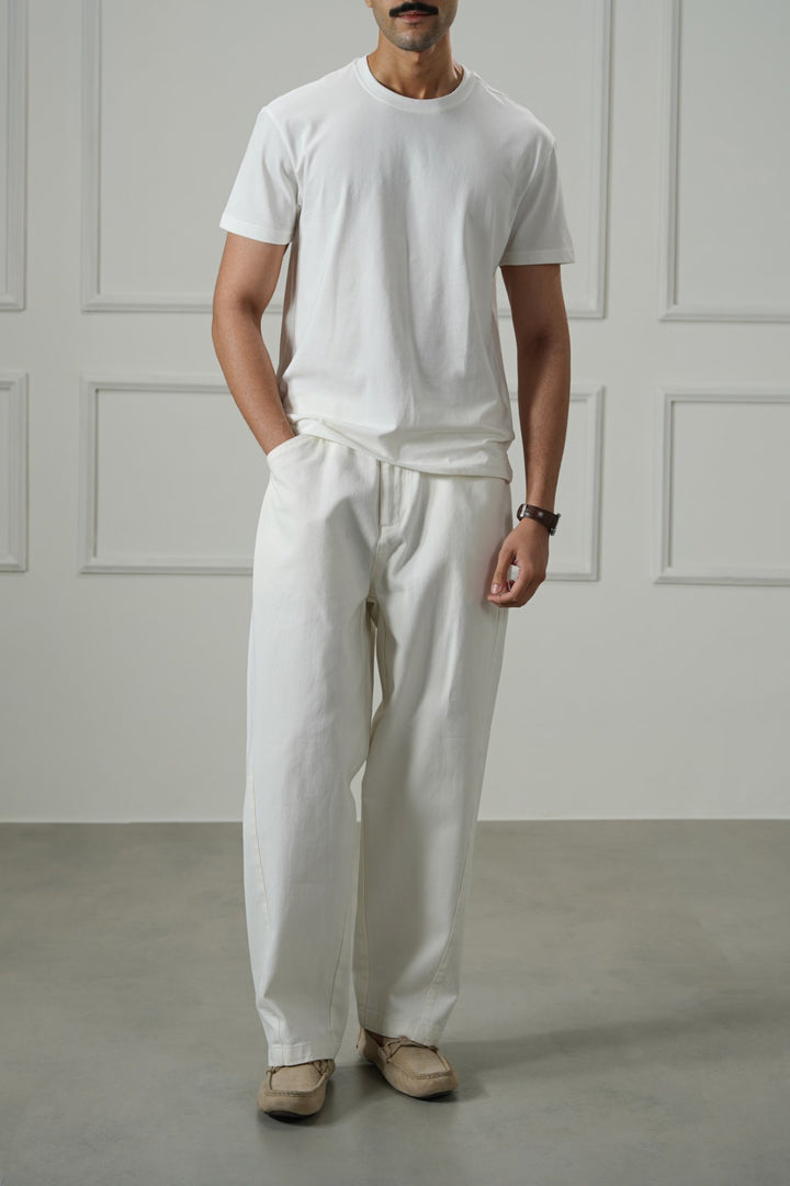 WHITE SLIMFIT TEE
