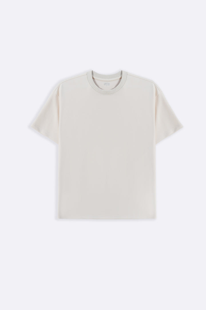 IVORY BASIC RIBBED TEE