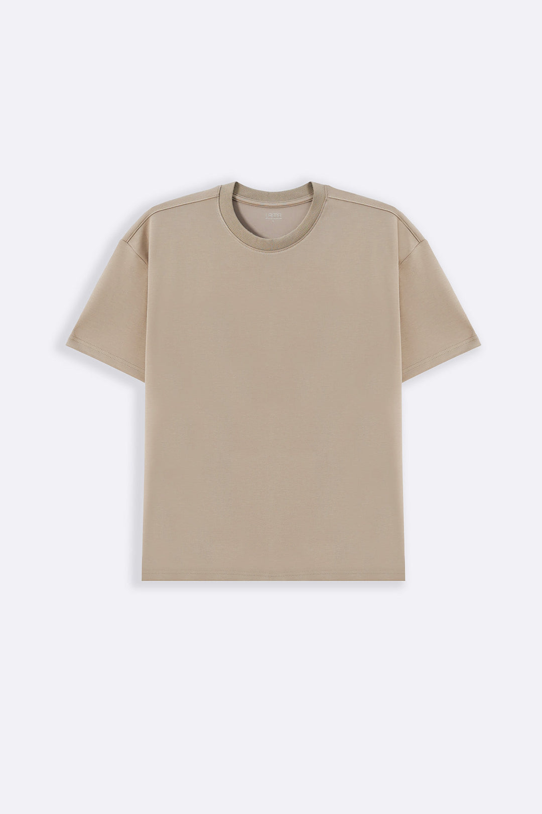 KHAKI BASIC RIBBED TEE