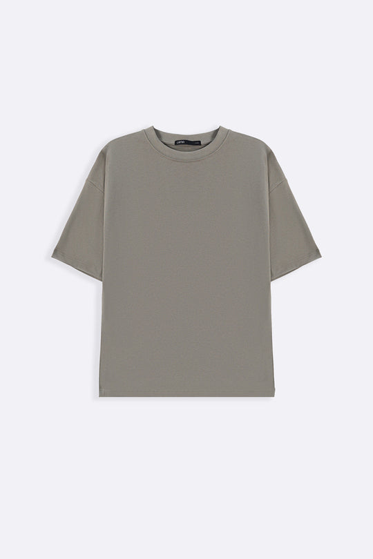 SAND OVERSIZED COTTON TEE