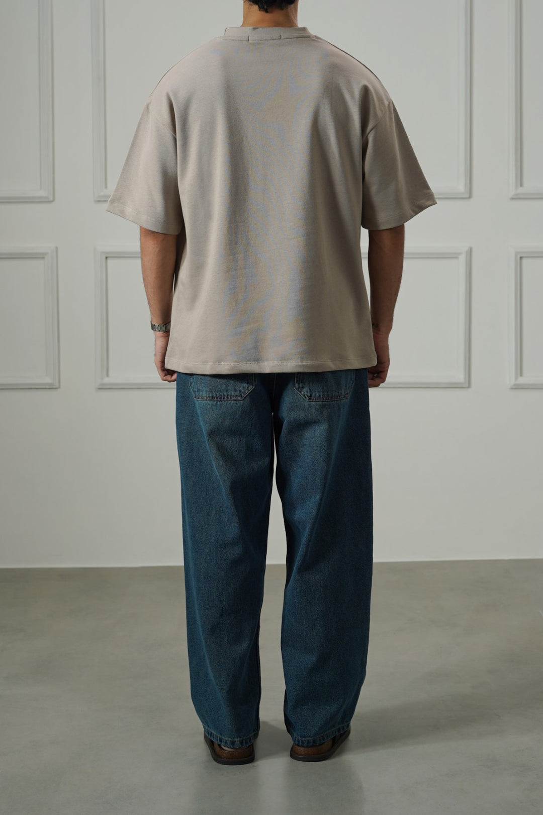SAND OVERSIZED COTTON TEE