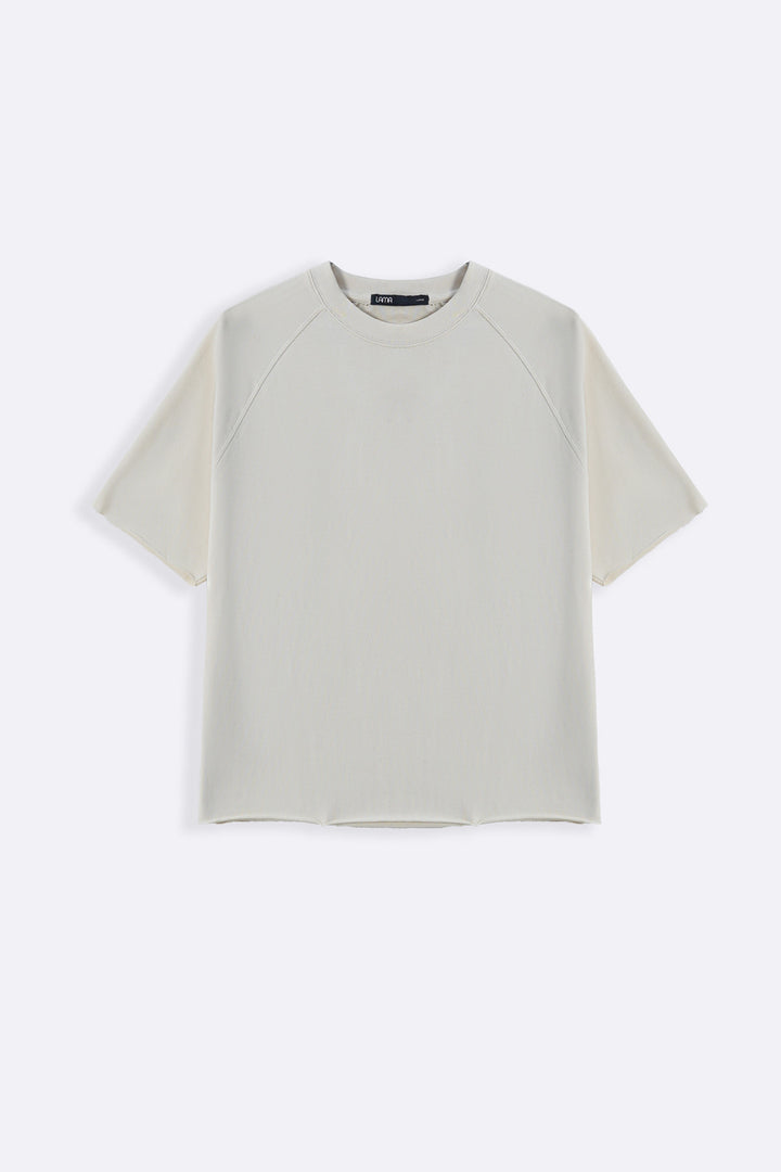 IVORY RAGLAN COTTON TEE