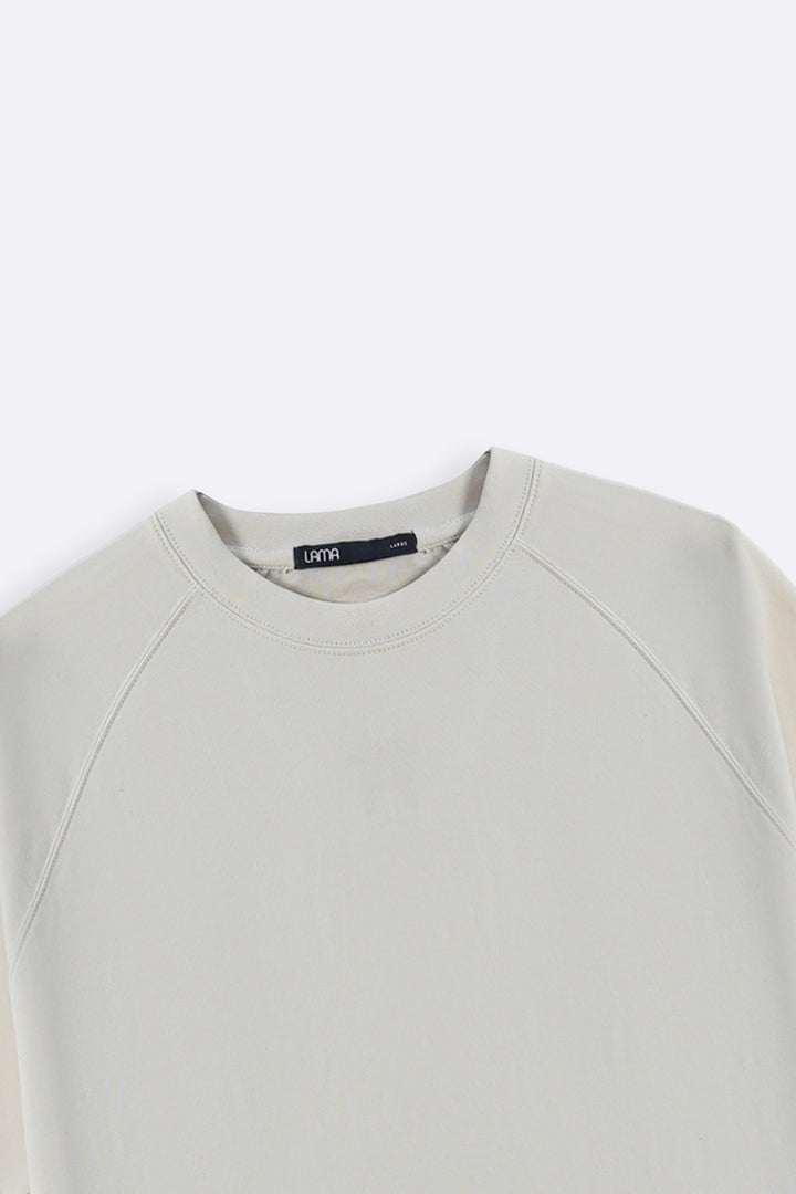 IVORY RAGLAN COTTON TEE
