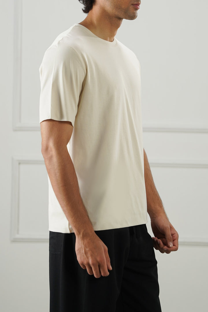 OFF WHITE SEAMLESS DOUBLE-LAYERED TEE