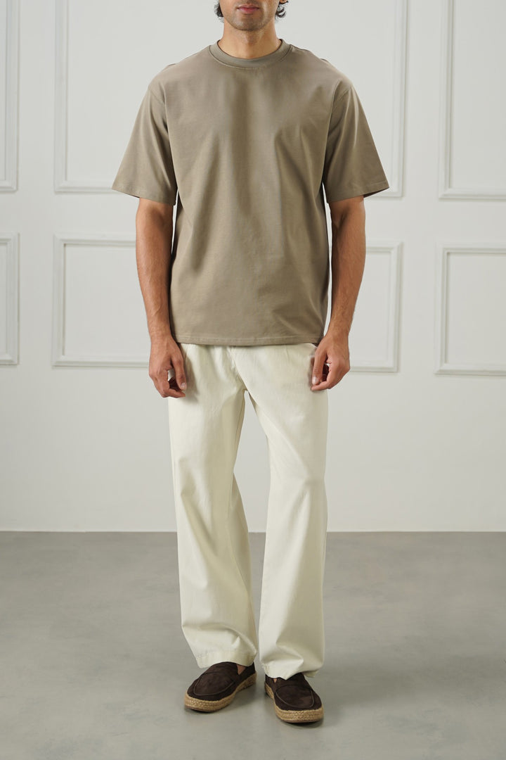 SAND SEAMLESS DOUBLE-LAYERED TEE