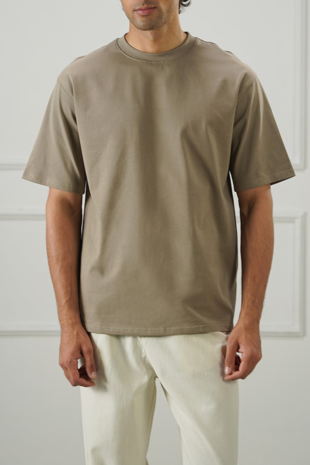 SAND SEAMLESS DOUBLE-LAYERED TEE