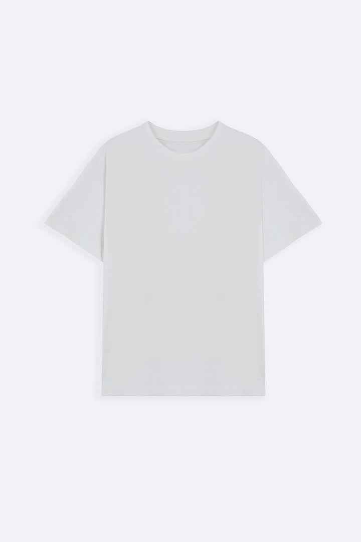 WHITE BASIC SOLID TEE