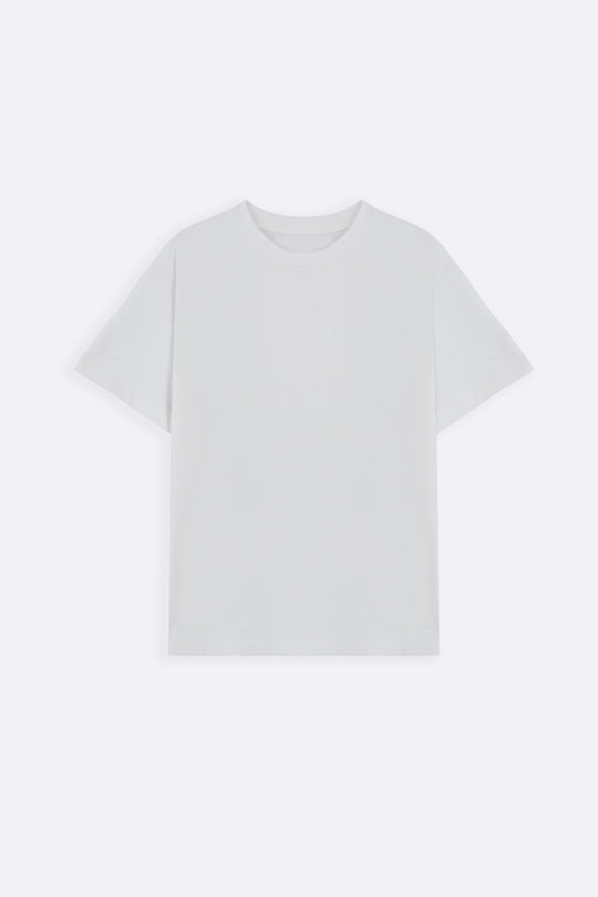 WHITE BASIC SOLID TEE