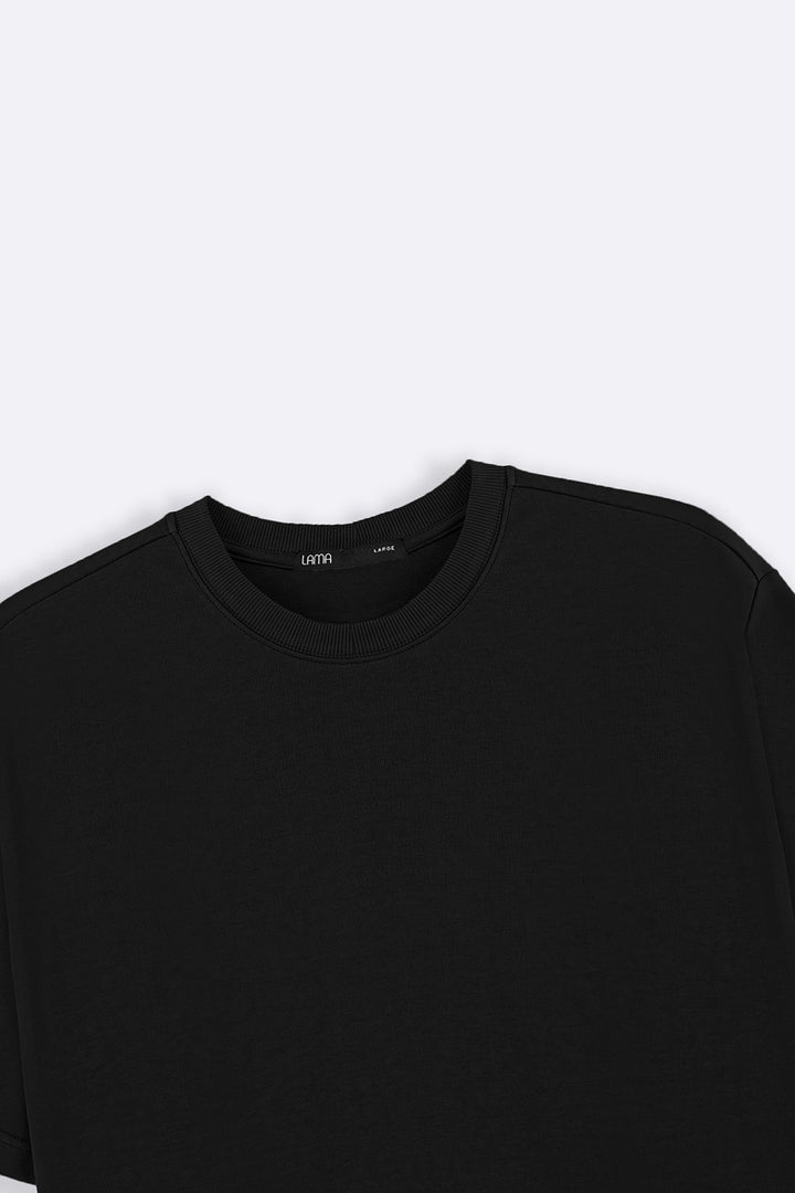 BLACK OVERSIZED SLOUCHY TEE