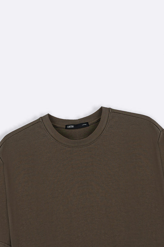 BROWN OVERSIZED SLOUCHY TEE