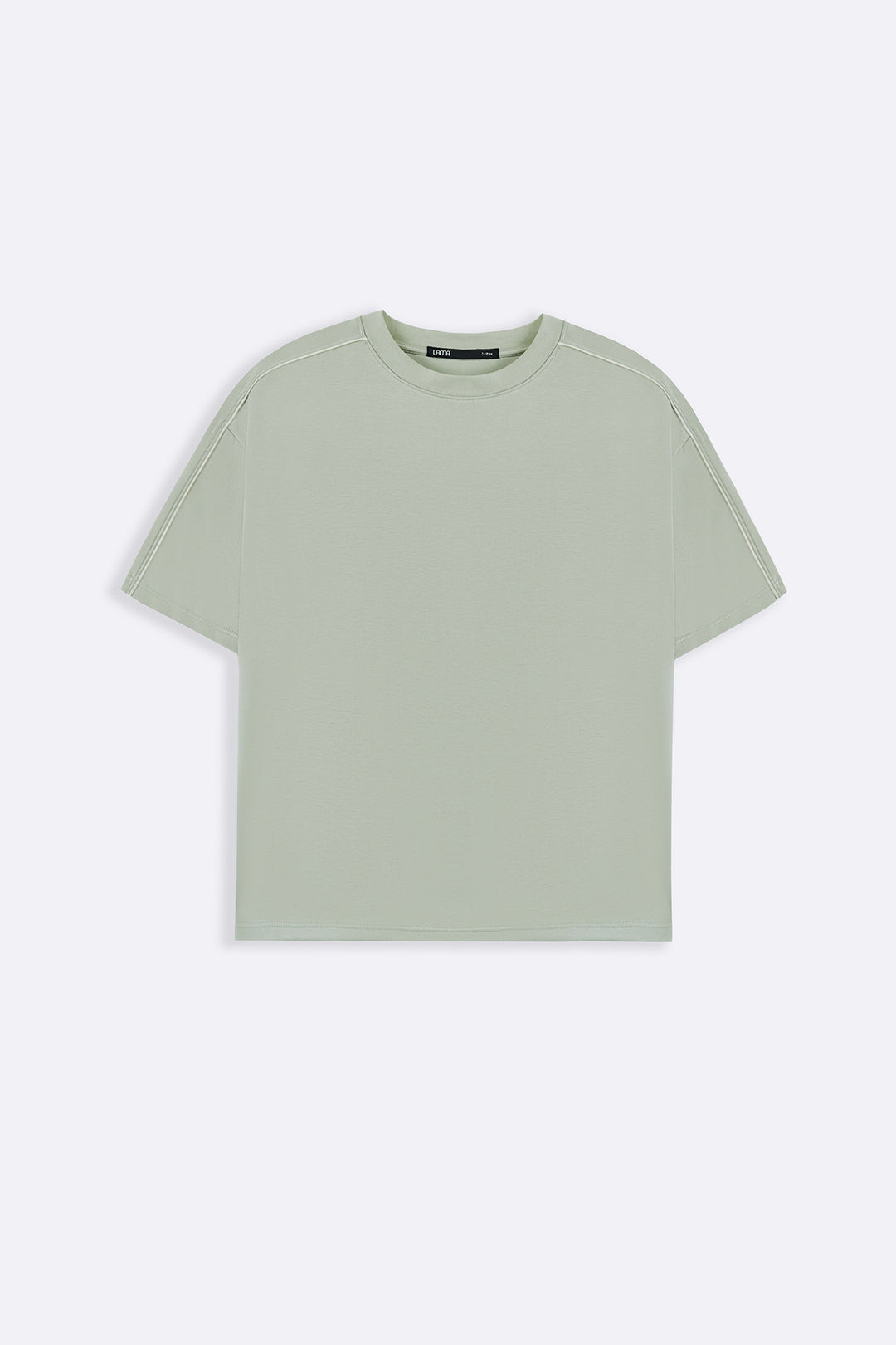 PASTEL GREEN STRIPED SHOULDER TEE