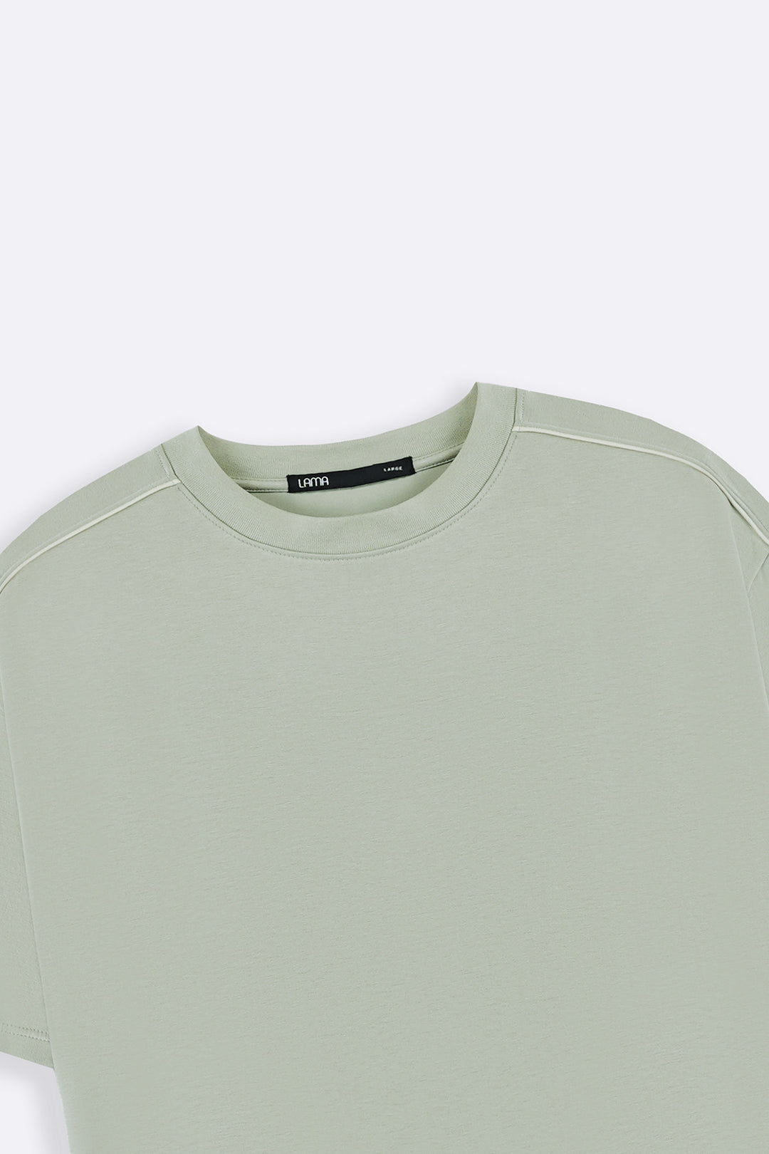 PASTEL GREEN STRIPED SHOULDER TEE