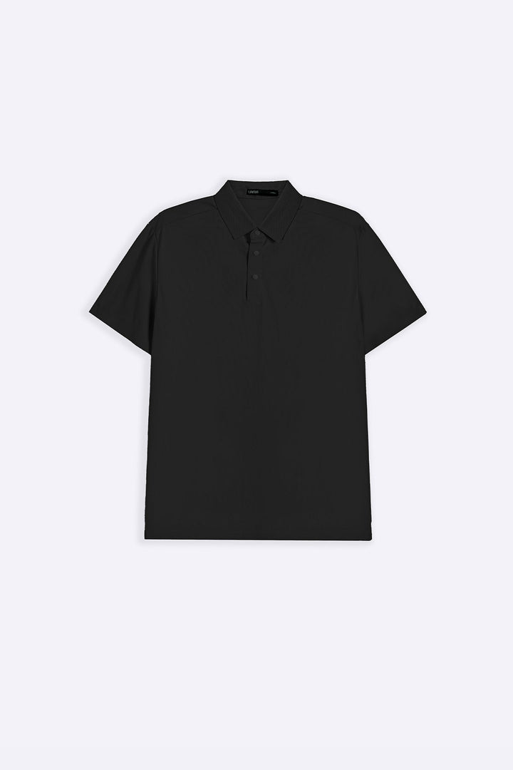BLACK MINIMALISTIC POLO