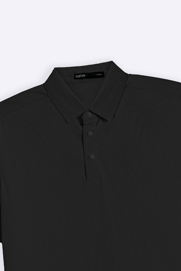 BLACK MINIMALISTIC POLO