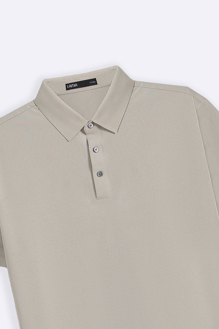 LIGHT BEIGE CLEAN SUMMER POLO